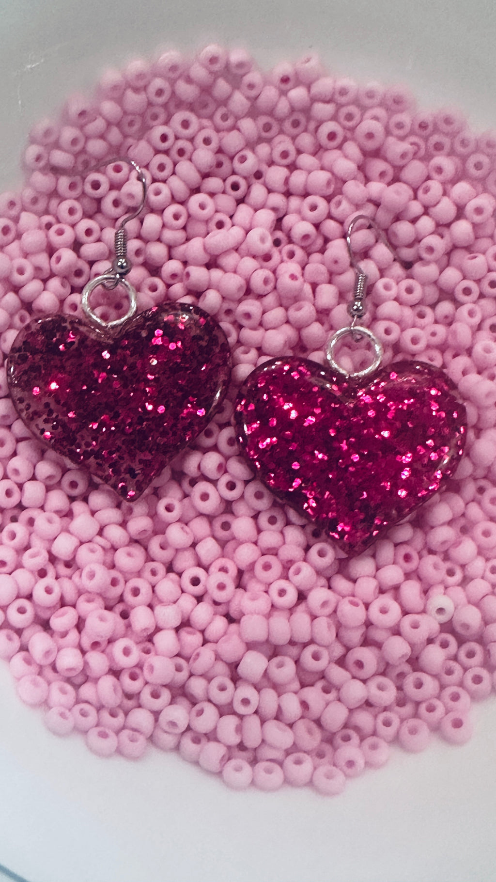 Hot Pink Sparkly Hypoallergenic Earrings