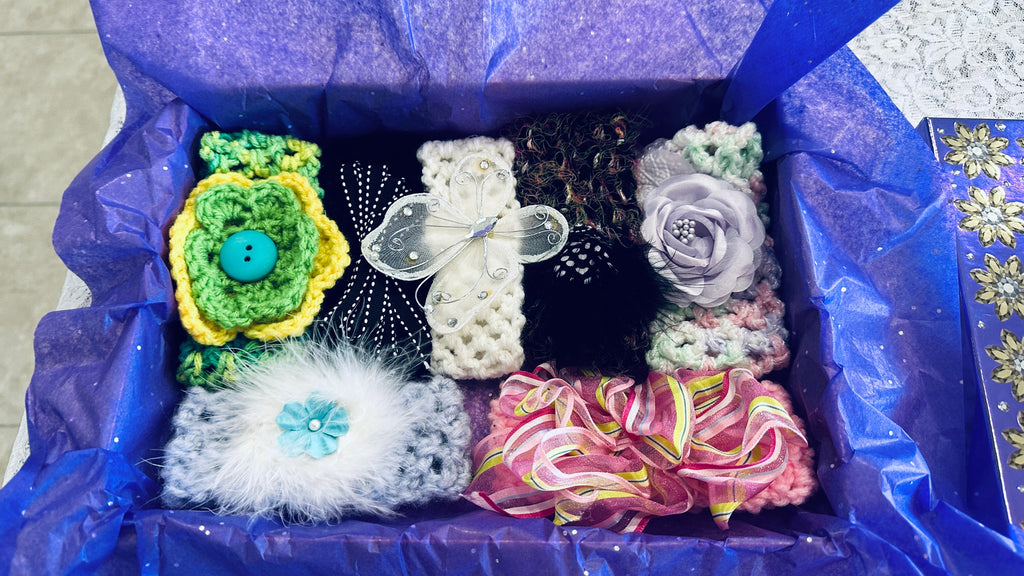 Seven Adorable Handmade Baby Headbands from Our "Ooooh La-La" Baby Girl Collection