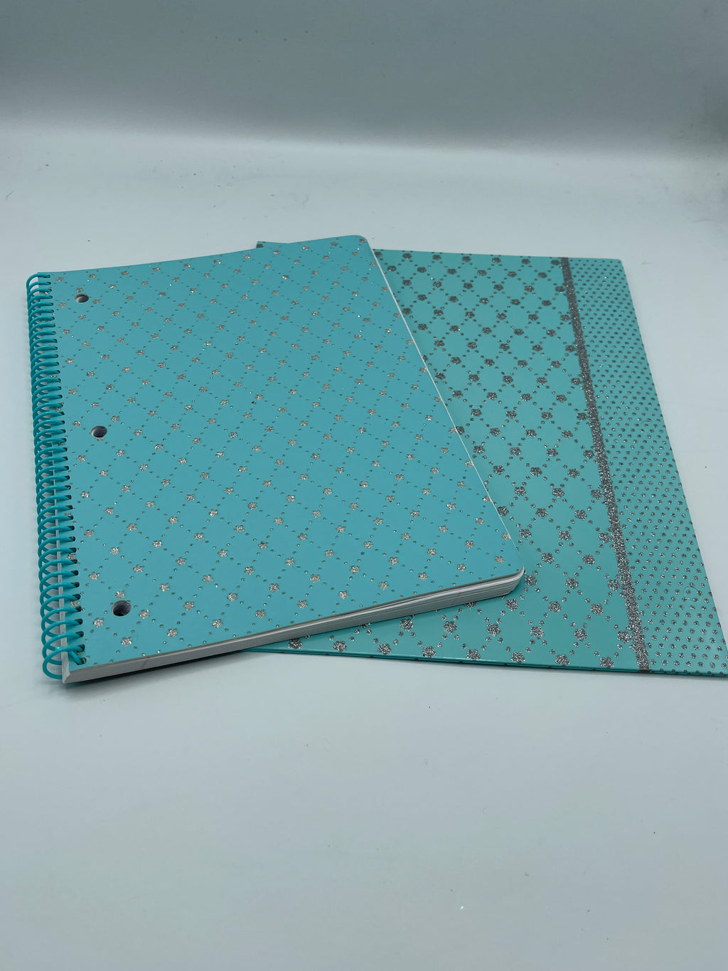 Blingy Blue Notebooks & Folder Set