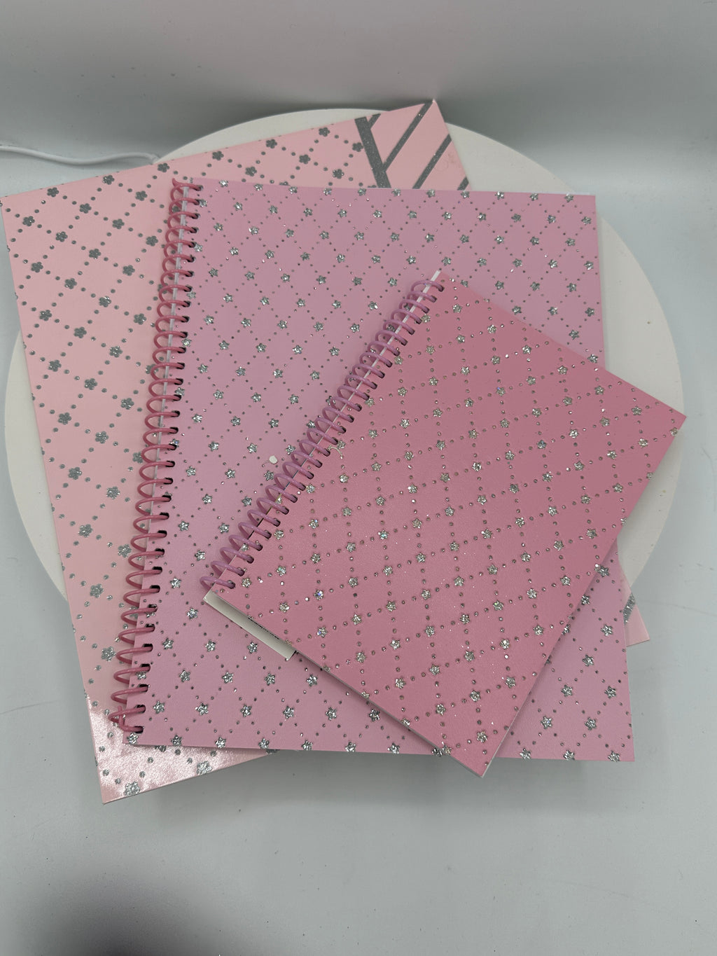 Pink Blingy Notebooks & Folder