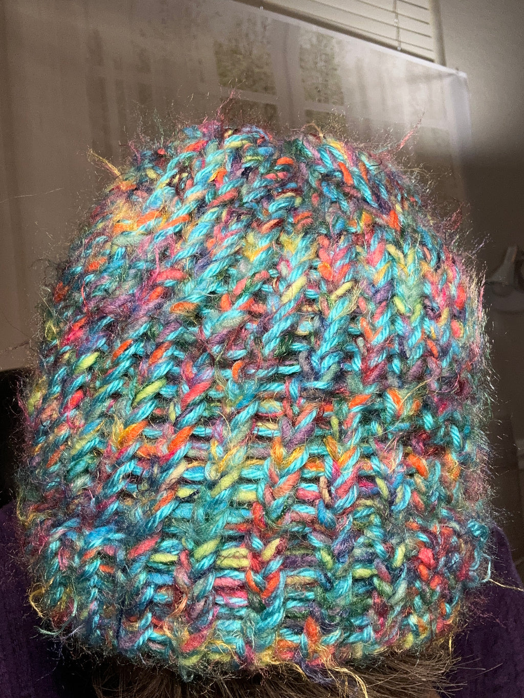 Multi-Colored Loom Generated Beanie