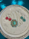 Beaded Medallion Pendent Necklace & Two Daisy Earring Choices