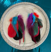 Multi-Colored Feather Earrings