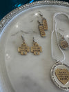 1 Corinthians 13:13 Silver & Gold Pendent & a Choice of 4 Earring Selections