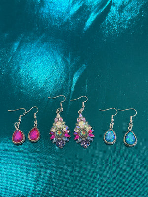 Rhinestone Butterfly Pendent Necklace & Three Earring Selections (Clearance)