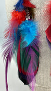 Multi-Colored Feather Earrings