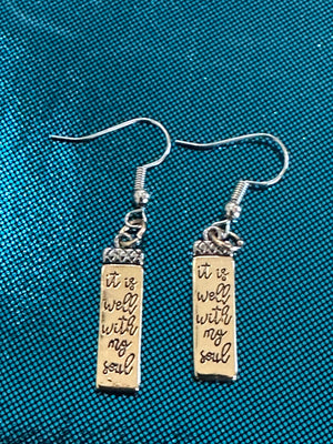 1 Corinthians 13:13 Silver & Gold Pendent & a Choice of 4 Earring Selections