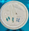 Rhinestone Seahorse Pendent w/ Two Beaded Earring Choices