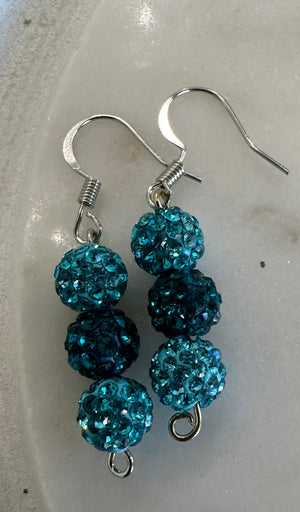 Rhinestone Seahorse Pendent w/ Two Beaded Earring Choices