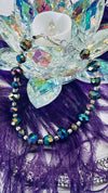 Northern Lights/Mermaid Hand Beaded Bracelet & Earrings (Clearance)