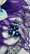 Northern Lights/Mermaid Hand Beaded Bracelet & Earrings (Clearance)