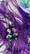 Northern Lights/Mermaid Hand Beaded Bracelet & Earrings (Clearance)