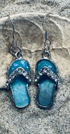 Mermaid Flip Flop Pendent w/ Matching Flip Flop Earrings