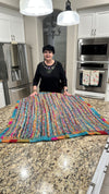Multi-Colored Moss Seed Afghan