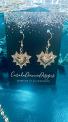 Gold Rhinestone Necklace w/ Matching Earrings