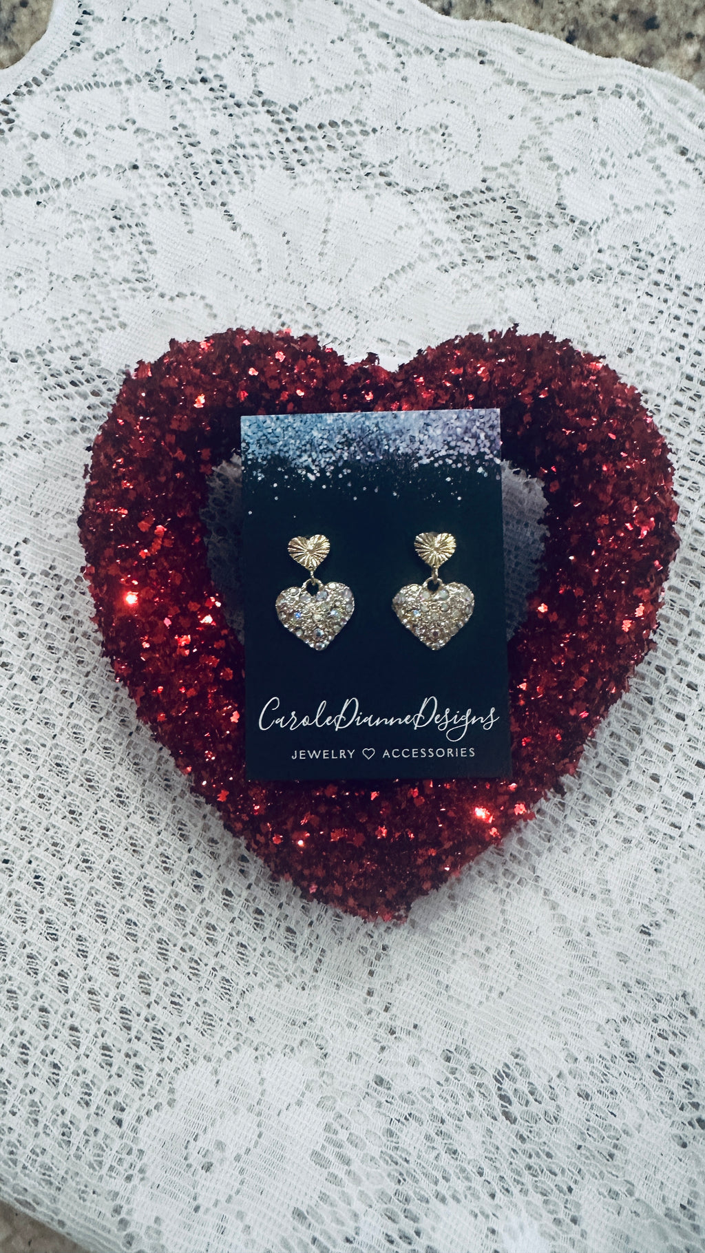 Dainty Metallic Rhinestone Earrings