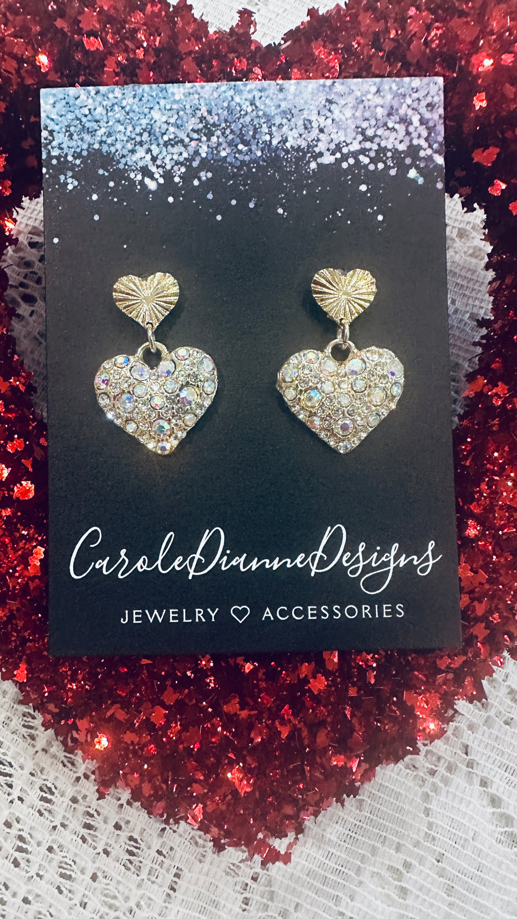 Dainty Metallic Rhinestone Earrings