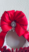 White & Red Valentines Wreath