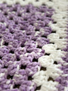 Lavender & White Bernat Baby Soft Yarn Afghan, Beanie, Headbands & Teddy Bear Set