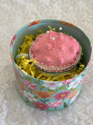Pink Vintage Teacup Pin Cushion