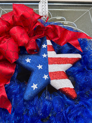 Fourth of July/Memorial Day Wreath from our "Simply Stated" Wreath Collection