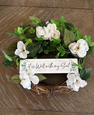 "It is Well with My Soul" Grapevine Wreath