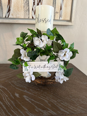 "It is Well with My Soul" Grapevine Wreath