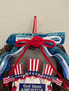 Fourth of July Mini Grapevine Patriotic Gnome Wreath