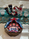 Fourth of July Mini Grapevine Patriotic Gnome Wreath