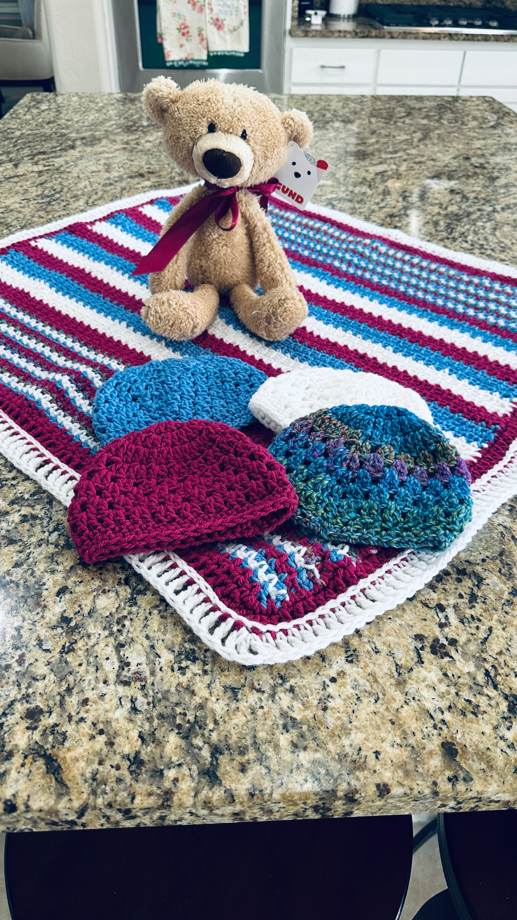 Patriotic Baby Afghan Set