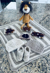 Lenny the Lion Baby Afghan Set