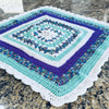 MInt Green & Purple Baby Afghan Set