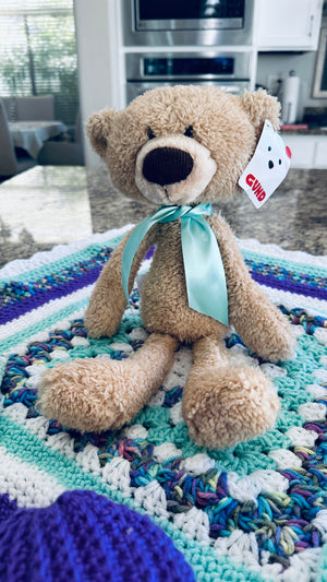 MInt Green & Purple Baby Afghan Set