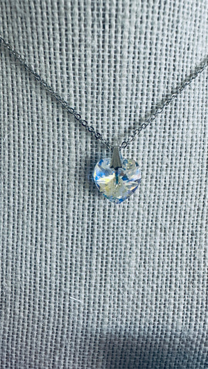 Swarovski Crystal Heart Necklace, Rhinestone Studs & Rhinestone Tennis Bracelet (Clearance)