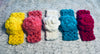 Five Colorful Newborn Baby Headbands in a Fancy Smancy Gift Box