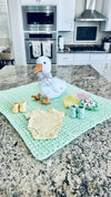 Mint Green "Soft as a Cloud" Baby Afghan Set