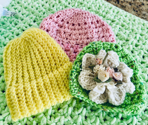 Mint Green "Soft as a Cloud" Baby Afghan Set