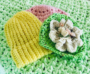 Mint Green "Soft as a Cloud" Baby Afghan Set