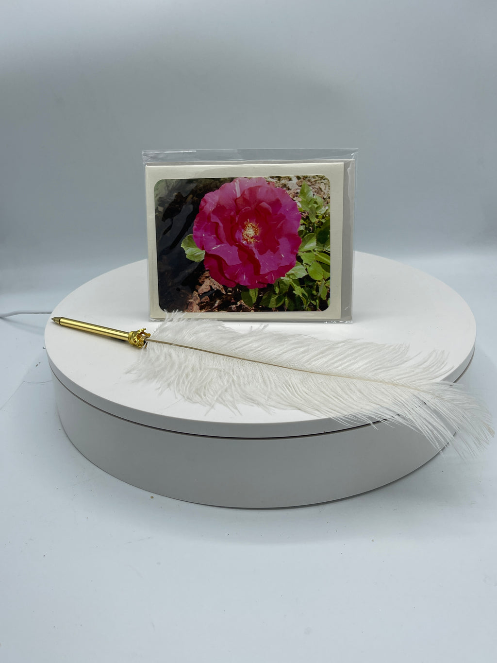 Large Red Rose Photo Card