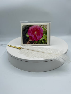 Large Red Rose Photo Card
