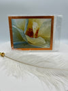 Orange Metallic Matted Flower Photo Card