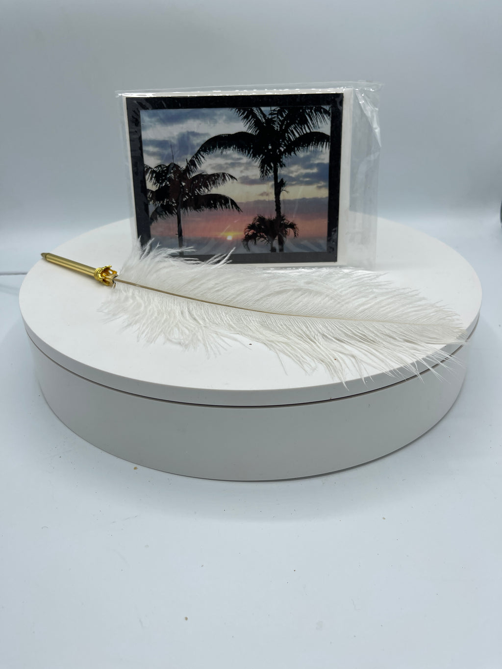 Black Matted Palm Photo Card