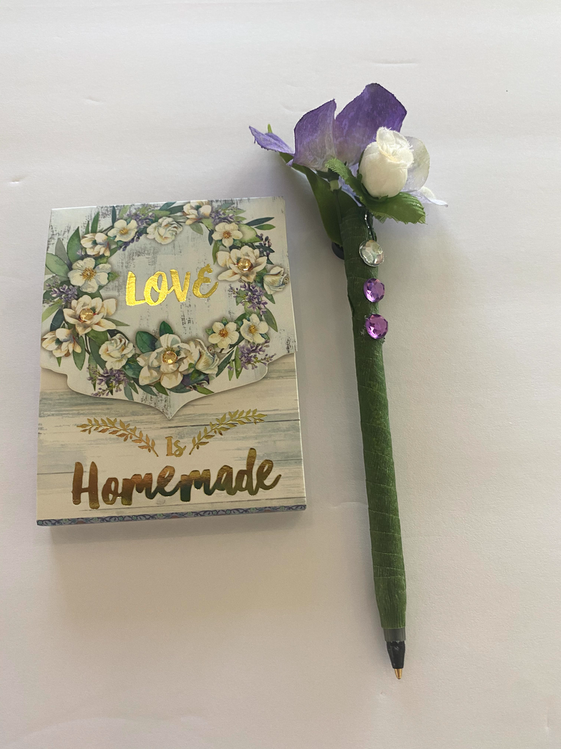 Love is Homemade Notepad W/Magnetic Pen