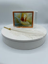 Orange Metallic Matted Flower Photo Card