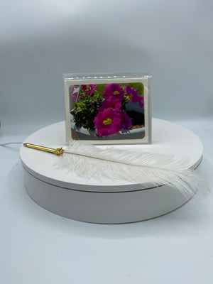 Pink Petunias in Mint Pot