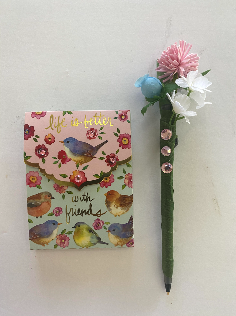 Life is Better w/ Friends Notepad W/Magnetic Pen