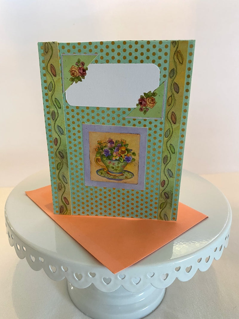 Green Floral Card
