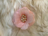 Handmade Pink Flower W/Pearl Center