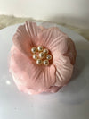 Handmade Pink Flower W/Pearl Center
