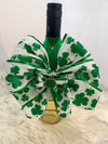 St. Patricks Day Bow W/ Large Emerald Green Rhinestone Center